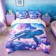 thumbnail image 3 of Manfei Fantasy Sea Turtle Twin Bedding Sets for Kids Boys and Girls, Magical Princess Castle Bedding Comforter Set, Stars Reversible 7 Pieces, 3 of 6