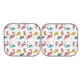 thumbnail image 3 of Uemuo Dinosaur Printed 2 PCS Car Windshield Sun Shade, Auto Sun Heat and UV Rays Blocker, Foldable Automotive Front Window Sunshade Protector, 3 of 7