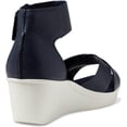 thumbnail image 4 of Naturalizer Women's Riviera Sandal Heeled Navy Blue Leather 11W, 4 of 5