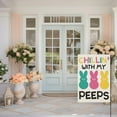 thumbnail image 4 of Easter Garden Flags for Outside, Rabbits CHILLIN'' WITH MY PEEPS Yard Decoration, Small Seasonal Spring Outdoor Decor for Farmhouse Holiday,12.5x18 Double Sided, 4 of 6