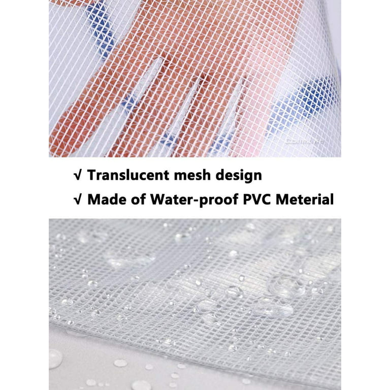 Mesh Storage Bags with Zipper for Board Games & Puzzles PVC A3 Size 5 Pack
