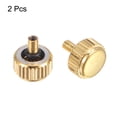 thumbnail image 3 of Uxcell 2Pack 5x4.5mm Watch Crown Parts, Stainless Steel Flat Head Long Stem Watch Crown 2.5mm ID Gold Tone, 3 of 6