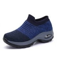 thumbnail image 5 of Large size women's air-cushion fly-knit sports shoes slip-on shoes casual shoes socks shoes, 5 of 7