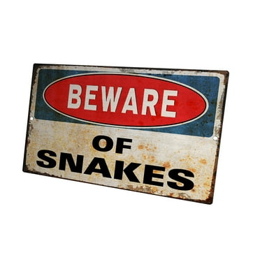 KuzmarK Yard Lawn Fence Sign - Beware Of Snakes