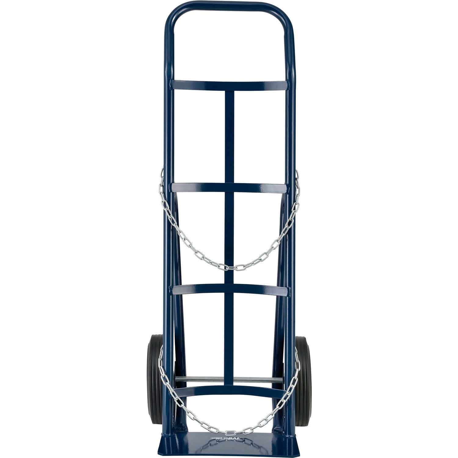 Single Cylinder Hand Truck with Curved Handle, 10" Semi-Pneumatic Wheels, 500 Lb. Cap, 47"H