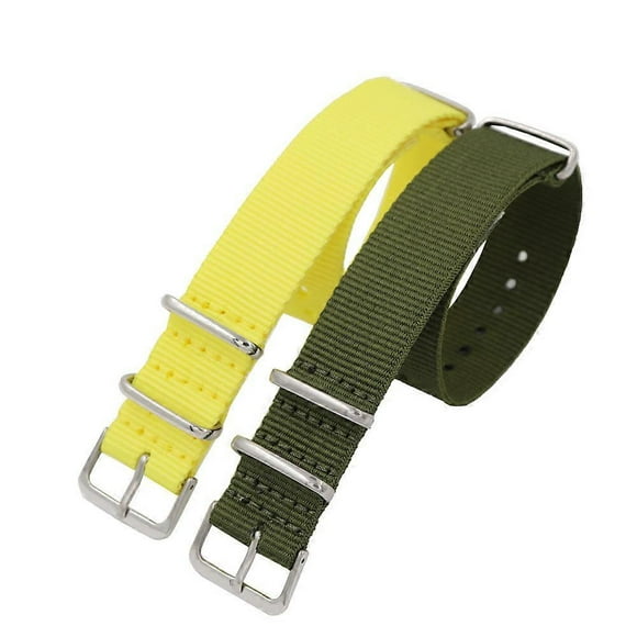 2 Archer Watch Straps - Classic NATO Style Nylon Watch Strap - Choice of Color and Size (20mm)