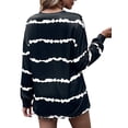 thumbnail image 3 of Uhndy Women Stripe Long Sleeve Work Shirt Blouse Top Casual Tunic T Shirt-LQ, 3 of 6