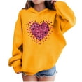 thumbnail image 1 of Sudadera con capucha y estampado de corazón de San Valentín, sudadera de manga larga para niños y niñas, chaqueta para niñas de talla mediana y grande., 1 of 7