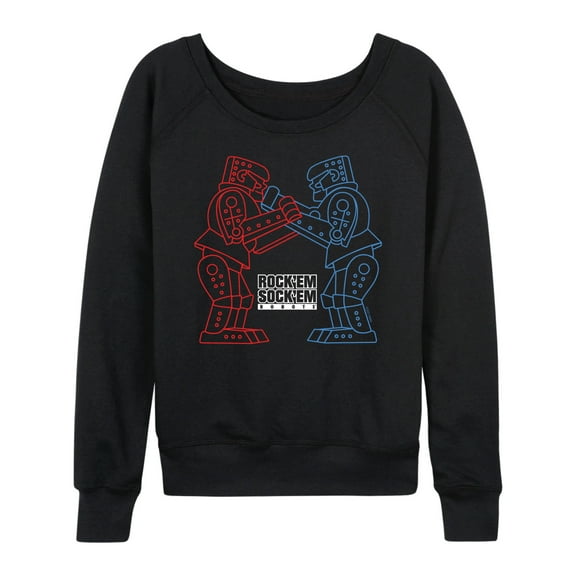 Rock 'Em Sock 'Em Robots - Robot Art - Women's Lightweight French Terry Long Sleeve Shirt