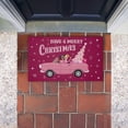 thumbnail image 3 of Midcentury Pink Christmas Printed Outdoor Door Mat, design by Darlene Seale, 18"x30", 3 of 8