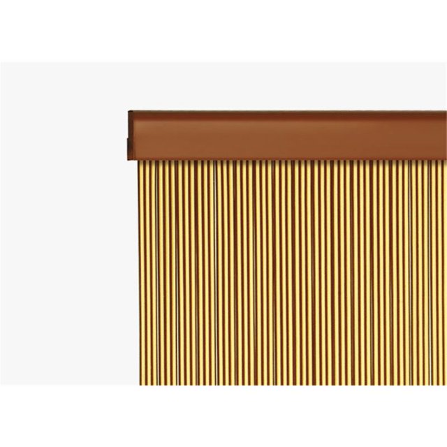 Cortinas de cinta Atenas 120 X 230 cm - color :Marrón-simple - Marrón-simple