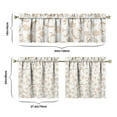 thumbnail image 6 of Rod Pocket Kitchen Curtain Set 3-Piece, 27.5x36 Inch Valance & Tier Drapes, Polyester Pongee Cafe Curtains for Living Room, Bathroom, Farmhouse Rustic Country Window Treatments., 6 of 6