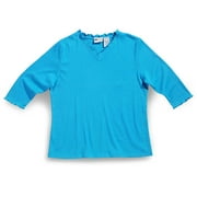 Women's Plus Size 3/4 Sleeve V-Neck Top