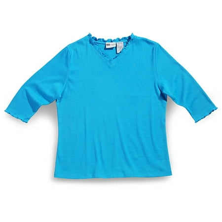 Women's Plus Size 3/4 Sleeve V-Neck Top