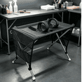 thumbnail image 3 of Breathable Mesh Pet Grooming Hammock, Detachable Stainless‑Steel Stand Work Table for Small‑Pet Trimming Care [Black], 3 of 5