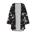thumbnail image 4 of WRKEKC Women's Hawaiian Printed Long Sleeve Open Front Cardigan Coat Top for Women Spring Summer Trendy Casual Outfits, 4 of 4