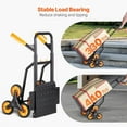 thumbnail image 4 of Choco Moon Heavy Duty Folding Hand Truck with 6 Wheels, Stair Climbing Cart for 440 lbs, Durable Hand Truck Dolly, Compact and Portable, 4 of 11