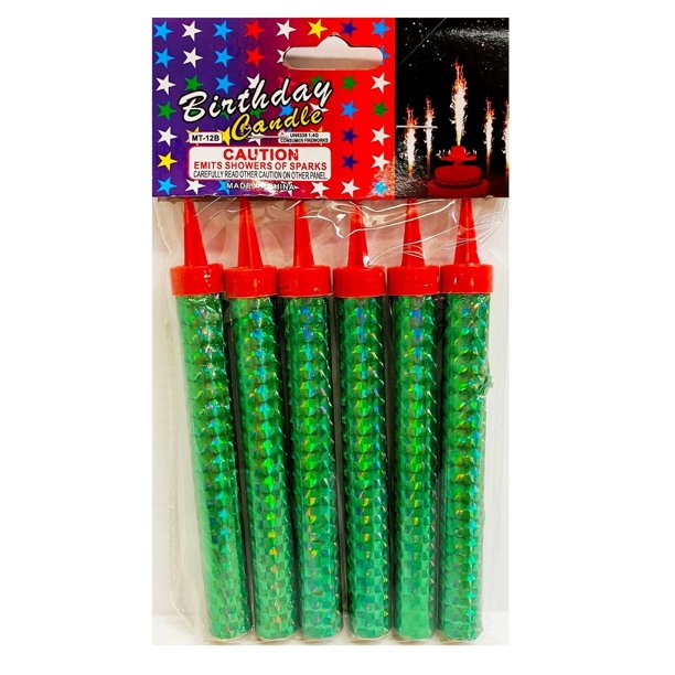 Pack of 6 Birthday Wedding Bottle 6" Party Sparkling Candle Cake