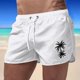 thumbnail image 1 of WILLBEST Pantalones Cortos de Poliéster con Estampado de Cocoteros para Hombre, de Verano, Deportivos, de Moda, para Playa, Ocio, Viajes, 1 of 3