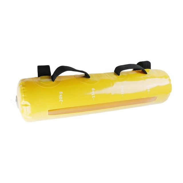 S SERENABLE Sac d'Eau Réglable pour Musculation Haltère pour Gym Musculation Corps Entier Jaune