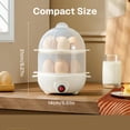 thumbnail image 2 of Behome Rapid Electric Egg Cooker 14 Egg Capacity,Double-Layer Lazy Egg Boiler,Multifunction Heated Maker Egg Poacher & Vegetable Steamer, 2 of 7