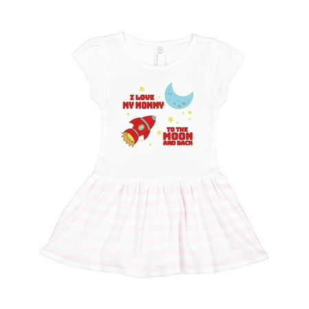 

Inktastic I Love My Mommy to the Moon and Back Gift Toddler Girl Dress