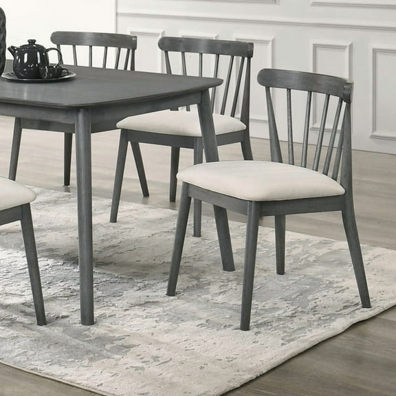 GOMYHOME Set of 2 Rustic Farmhouse Dining Chairs, Solid Wood Side Chairs for Kitchen & Dining