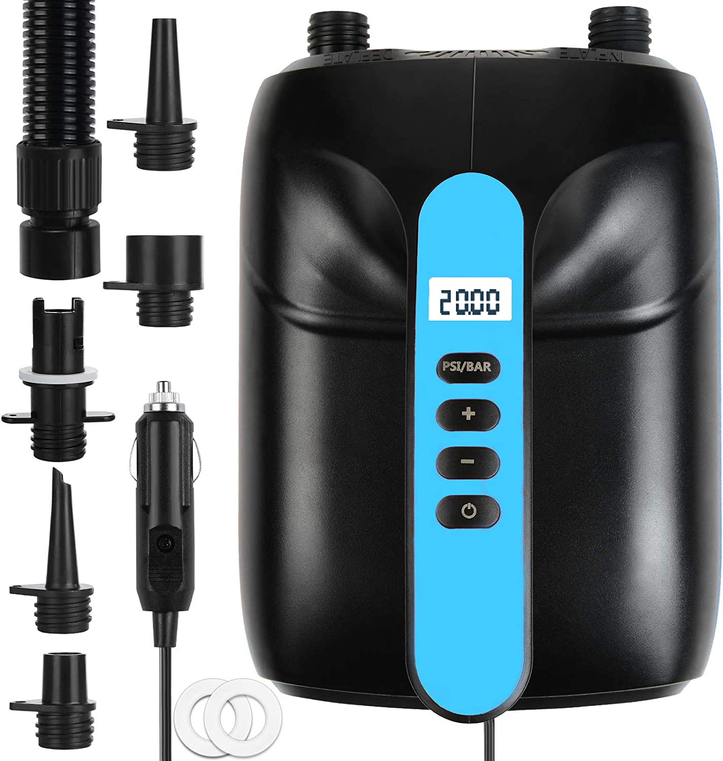 Yiyang 20PSI High Pressure SUP Air Pump, Dual Stage Inflation