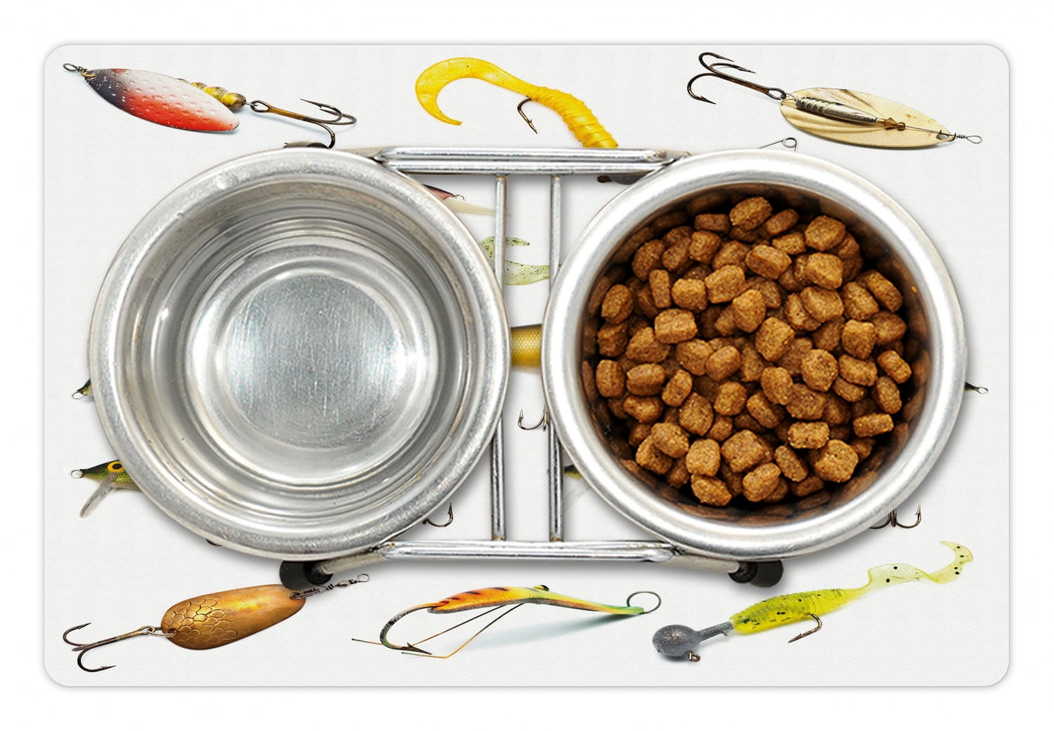 Fishing Pet Mat for Food and Water, Fishing Tackle Bait for Spearing Trapping Catching Aquatic