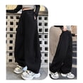 thumbnail image 4 of KAUOD Teen Girls Wide Leg Sweatpants Baggy Trendy Elastic High Waist Joggers Pants Spring Fall Casual Barrel Pants, 4 of 4