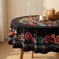 thumbnail image 7 of Mexican Floral Tablecloth for Dining Table, Mexican Folk Art Floral Tablecloth, Mexican Tablecloth, Vibrant Colorful Folk Art Pattern Table Cover, 7 of 7