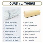 Nestl Memory Foam Cervical Neck Pillow, Neck Roll With Cooling Cover