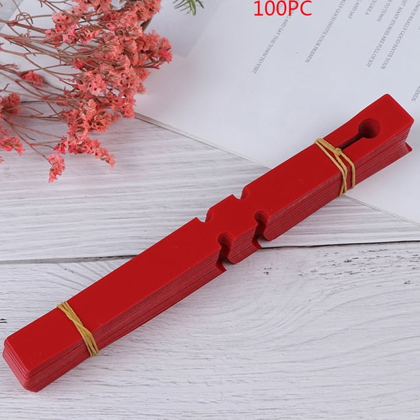 100 Pcs Plastic Plant Labels Wrap Around Hanging Tree Tags Waterproof Nursery Garden Stakes Reusable Flower Signs with Surface Outdoor Plants Tags