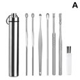 thumbnail image 1 of Silver Stainless Steel Ear Scoop Kit Rotary Ear Scoop Tool Portable R0C0, 1 of 9