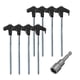 thumbnail image 1 of 8 Piezas de Estacas Atornilladas para Tienda de Campaña con Casquillo Hexagonal, Tornillo Espiral Resistente, Estacas para Tienda Campaña,Tornillo para Acampar Al Aire Libre, Negro, 1 of 5