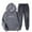 Dark Gray, variant on Hueook Women's Outfits Activewear Jogger Casual Tracksuit for women Hoodies Sweatshirt + Pants Sets Sports Wear Leisure Lounge Wear With Pocket