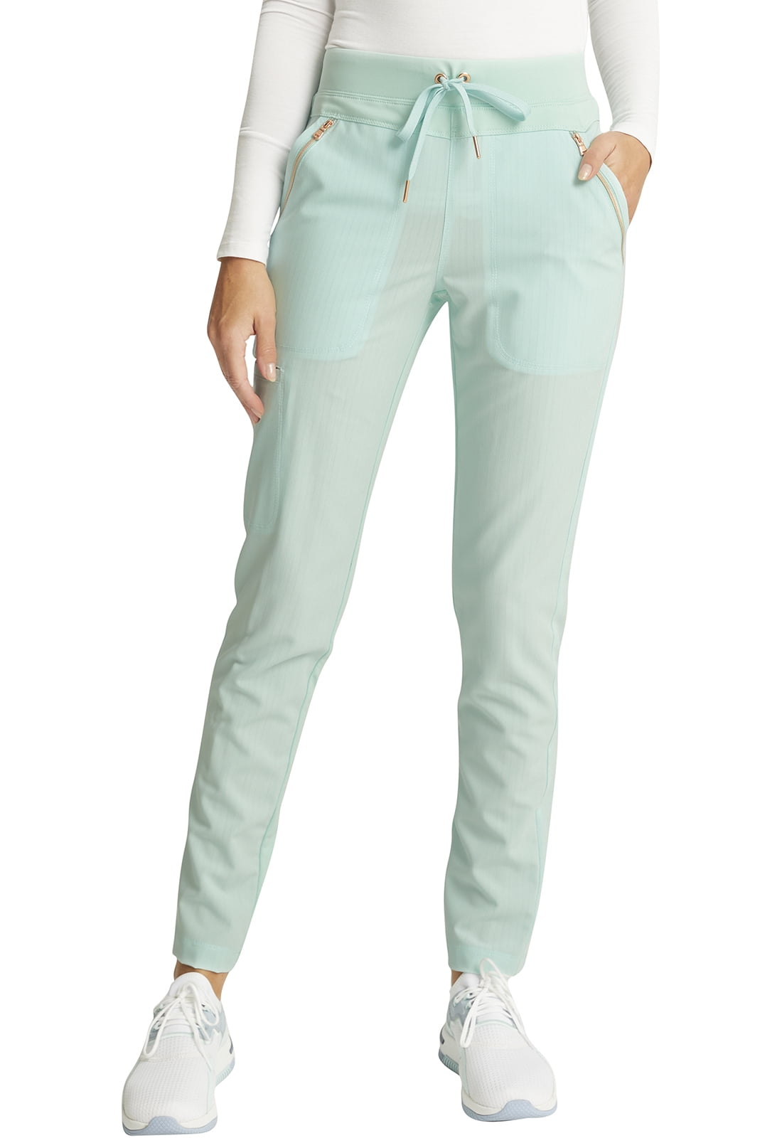 Cherokee Statement Scrubs Pant For Women Mid Rise Tapered Leg