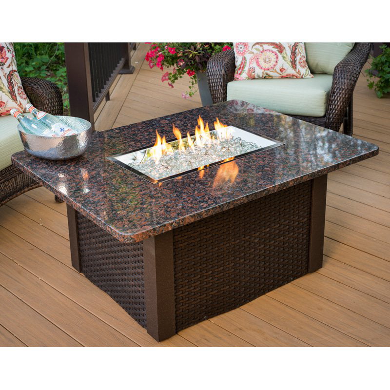 Outdoor Greatroom Grandstone Wicker Fire Pit Table