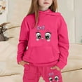 thumbnail image 2 of Byoo Toddler Girls Outfits Set Long Sleeved Hoodie Sweatshirt Sweatpants Set 2pc Active Comfy Kids Sweatsuit Set, 2 of 4