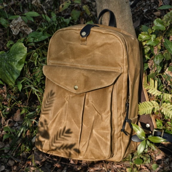 Retro Outdoor Large Capacity Canvas Stitching Backpack,Gray