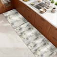 thumbnail image 6 of Kitchen Mat Set of 2 Non Slip Waterproof Kitchen Rugs, Washable Low Profile Floor Mats 17"x28" + 17"x48", Modern Abstract Textured Design Soft Mats for Sink, Laundry Room & Entryway, 6 of 8