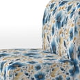 thumbnail image 4 of Designart "Melodic Blue Floral Whimsy In Watercolor II" Blue Floral Upholstered Accent Chair - Cottage Arm Chair For Living Room, 4 of 7