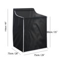 thumbnail image 2 of Washer Dryer Cover with Zipper Machine-Waterproof Dustproof Sun-Proof Suitable for most Washers Dryers(Black), 2 of 7