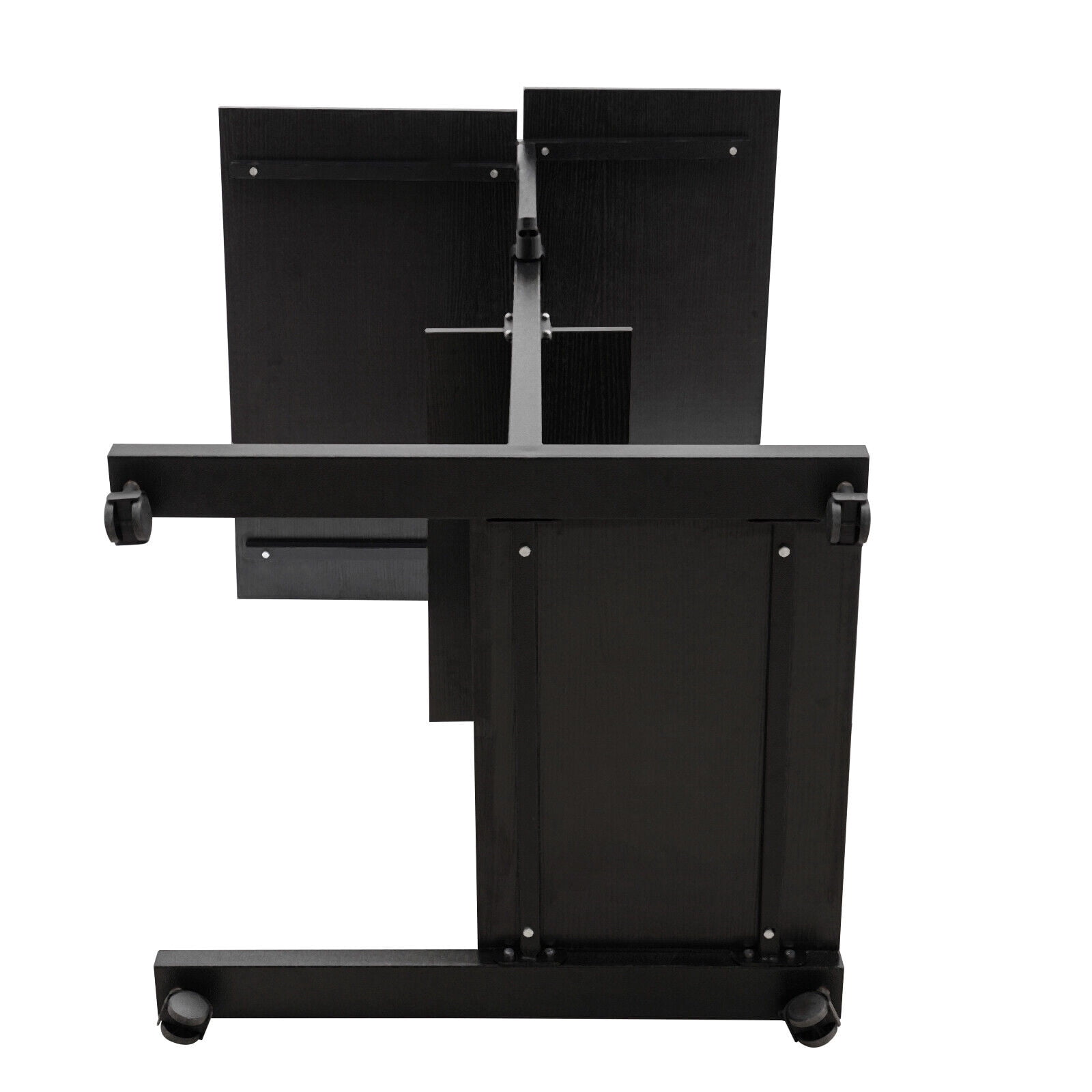 Mobile Standing Desk Rolling Stand Up Desk Cart for Home Office Black, 27 inch
