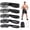Black, variant on Colorful Resistance Band Set for Working Out, Stretching, and Muscle Training