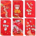 thumbnail image 1 of 18pcs Chinese New Year Red Packet Mahjong Pattern Chinese Luck Money Pocket Hong Bao, 1 of 8