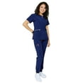 thumbnail image 5 of Women's Soft Stretch Silver Zipper Jogger Uniform - Style ST400-JR, 5 of 8