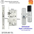 thumbnail image 2 of Door Lock, X5 Biometric Fingerprint Security Intelligent Tuya Smart APP Password Electronic Door Lock Built-in Eight Language Voices ,Easy to Install, 2 of 6