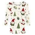 thumbnail image 4 of Ailaofu Christmas Shirts for Women 3/4 Sleeve Plus Size Crewneck Loose Fit Cute Holiday Christmas Print Tops for Women 2025, 4 of 5