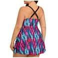 thumbnail image 2 of MKLEKYY Maillot de Bain pour Femmes Mode Été en Maille avec Bretelles Réglables Style Tankini, 2 of 7